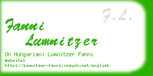 fanni lumnitzer business card